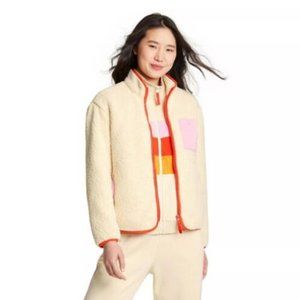 Women's Contrast Pocket Sherpa Jacket - LEGO, Collection x Target Cream Large